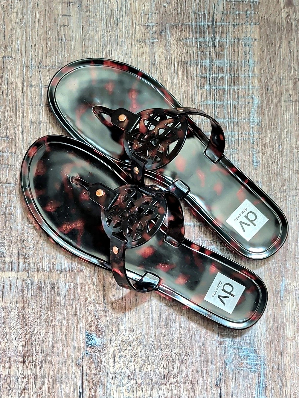 Dolce Vita Tortoiseshell Jelly Sandals Like New